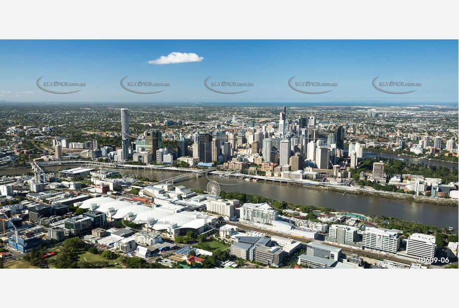 Aerial Photo Brisbane River & CBD QLD Aerial Photography