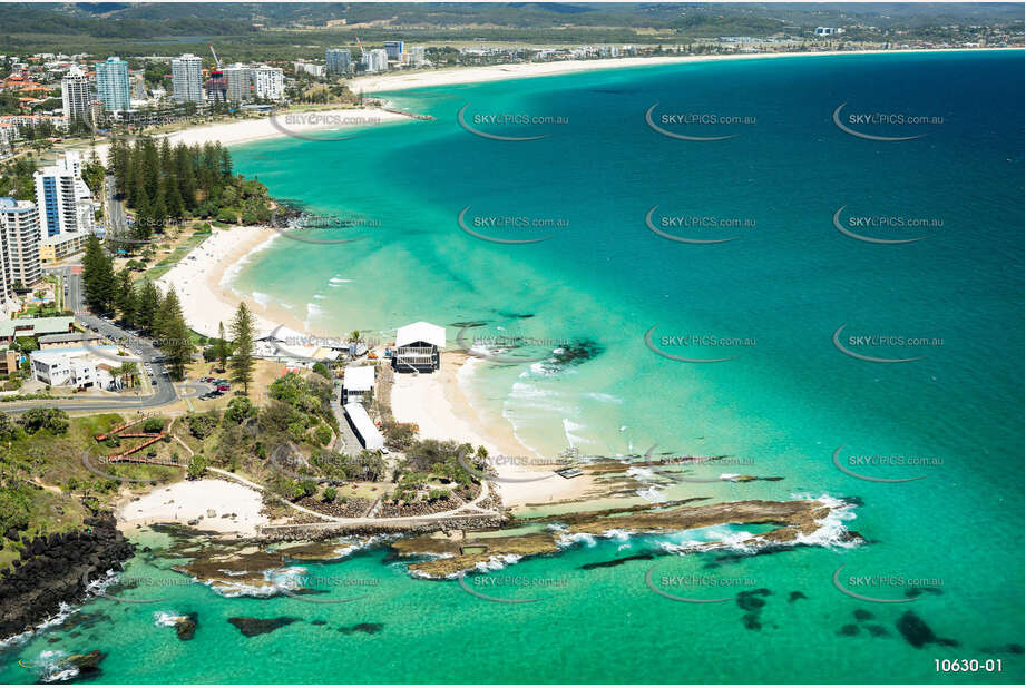 Aerial Photo Snapper Rocks & Rainbow Bay QLD Aerial Photography