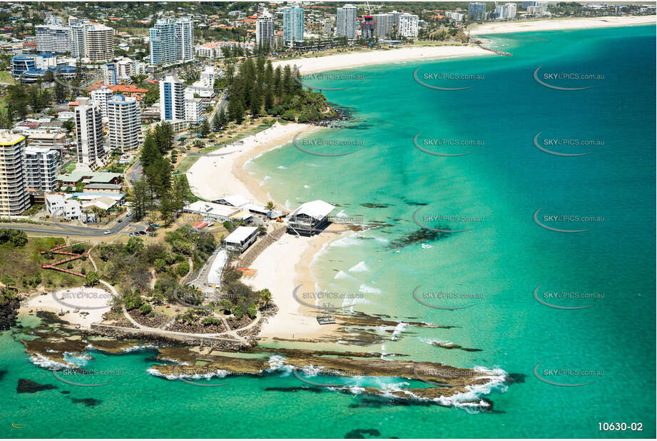 Aerial Photo Snapper Rocks & Rainbow Bay QLD Aerial Photography