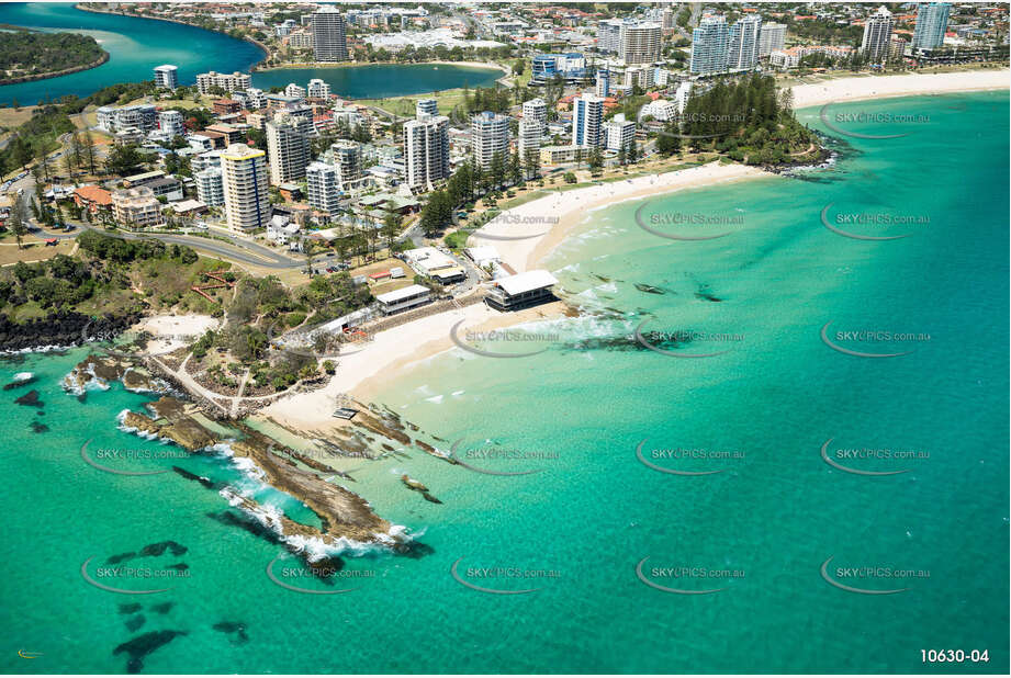 Aerial Photo Snapper Rocks & Rainbow Bay QLD Aerial Photography