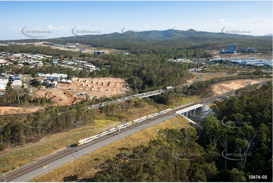 Commuter Train Springfield Central Line QLD Aerial Photography