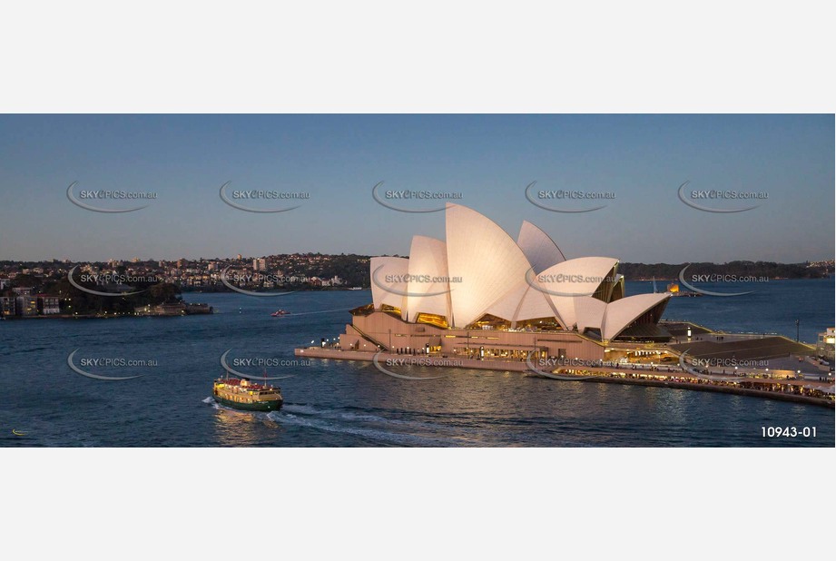 Sydney Opera House at Dusk Aerial Photography