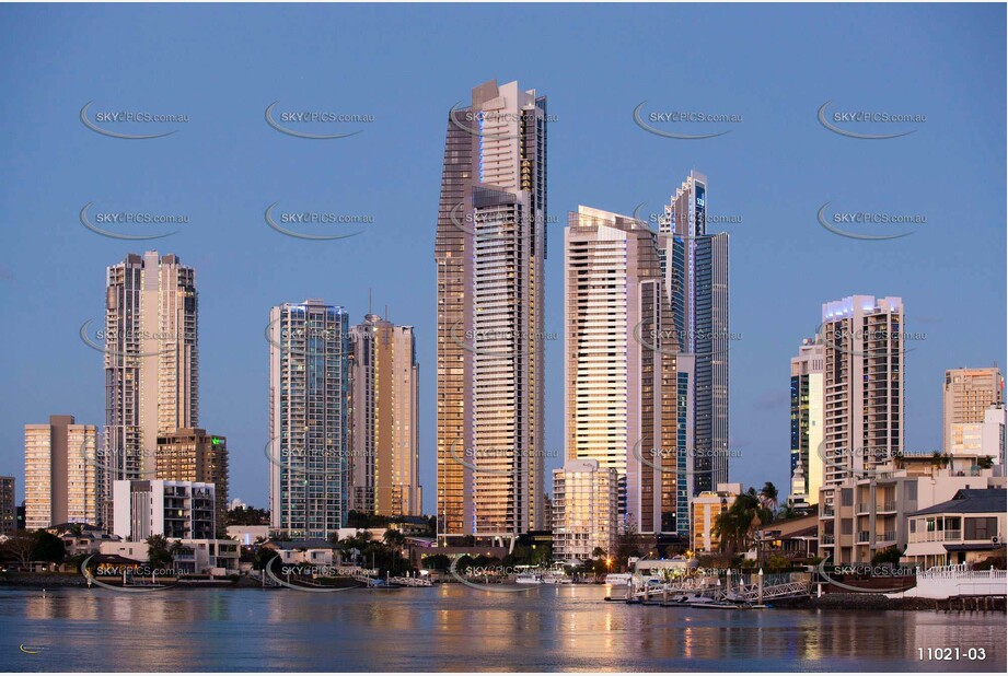 Surfers Paradise at Sunset QLD Aerial Photography