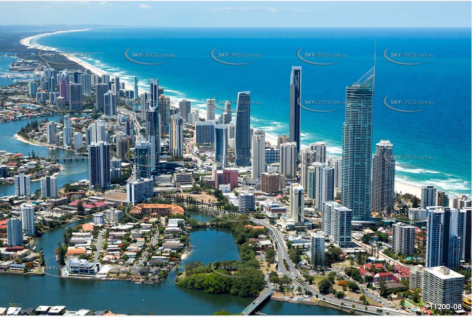 Sunbathing Surfers Paradise QLD Aerial Photography