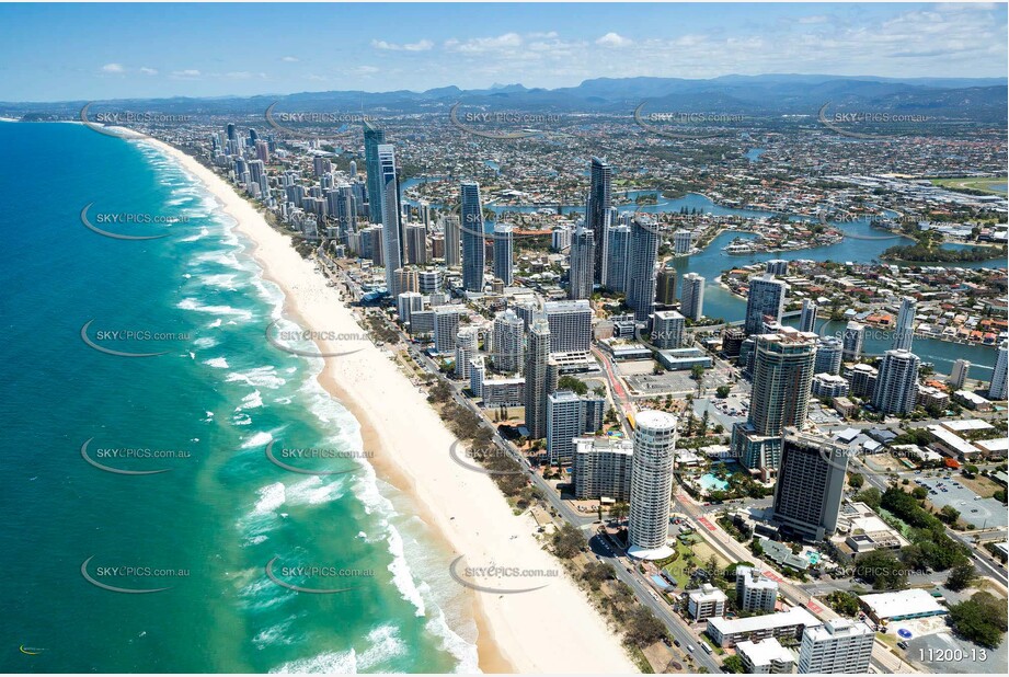 Sunbathing Surfers Paradise QLD Aerial Photography