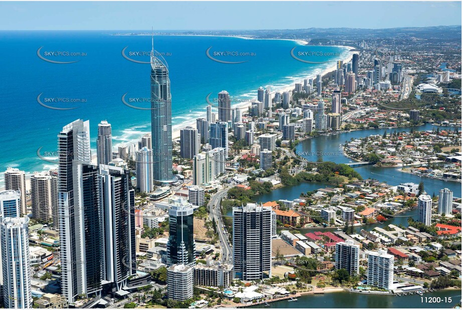 Sunbathing Surfers Paradise QLD Aerial Photography