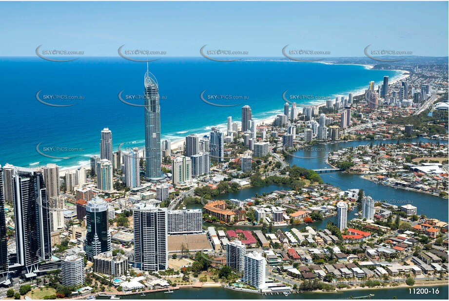 Sunbathing Surfers Paradise QLD Aerial Photography