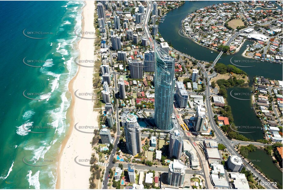 Sunbathing Surfers Paradise QLD Aerial Photography