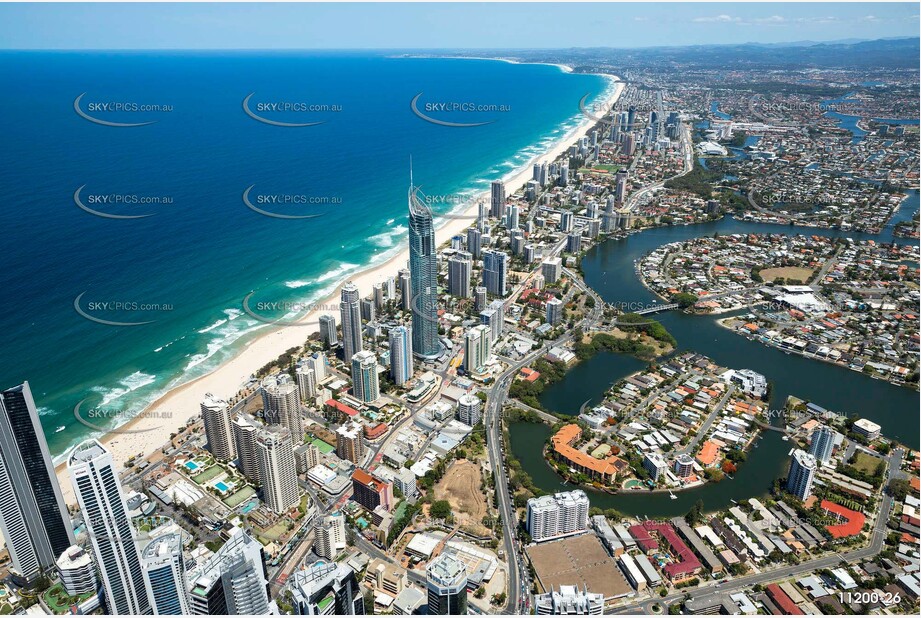 Sunbathing Surfers Paradise QLD Aerial Photography