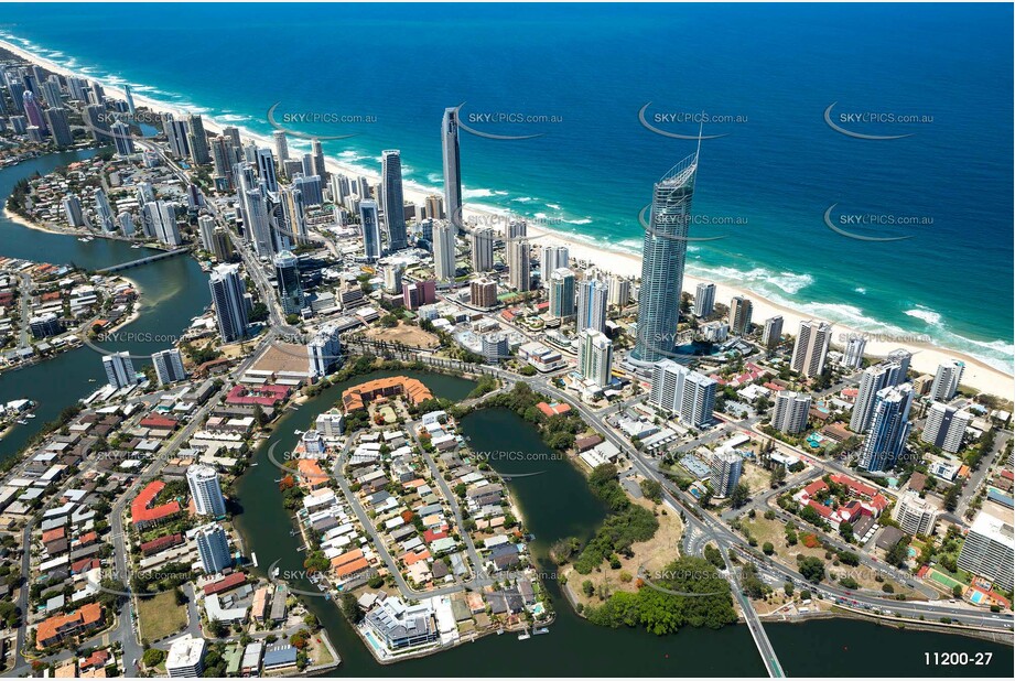 Sunbathing Surfers Paradise QLD Aerial Photography