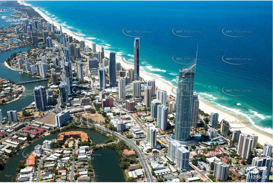 Sunbathing Surfers Paradise QLD Aerial Photography