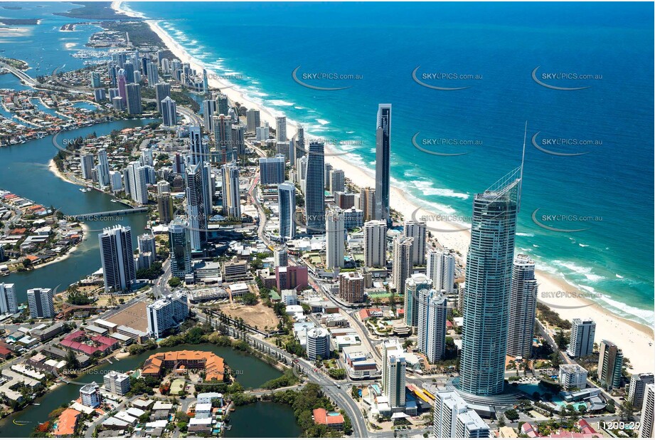 Sunbathing Surfers Paradise QLD Aerial Photography