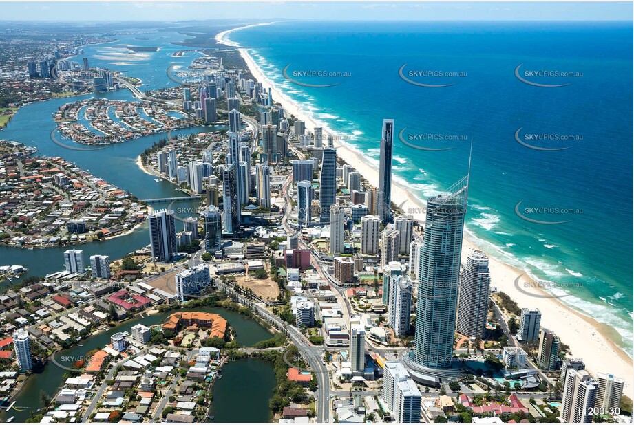 Sunbathing Surfers Paradise QLD Aerial Photography