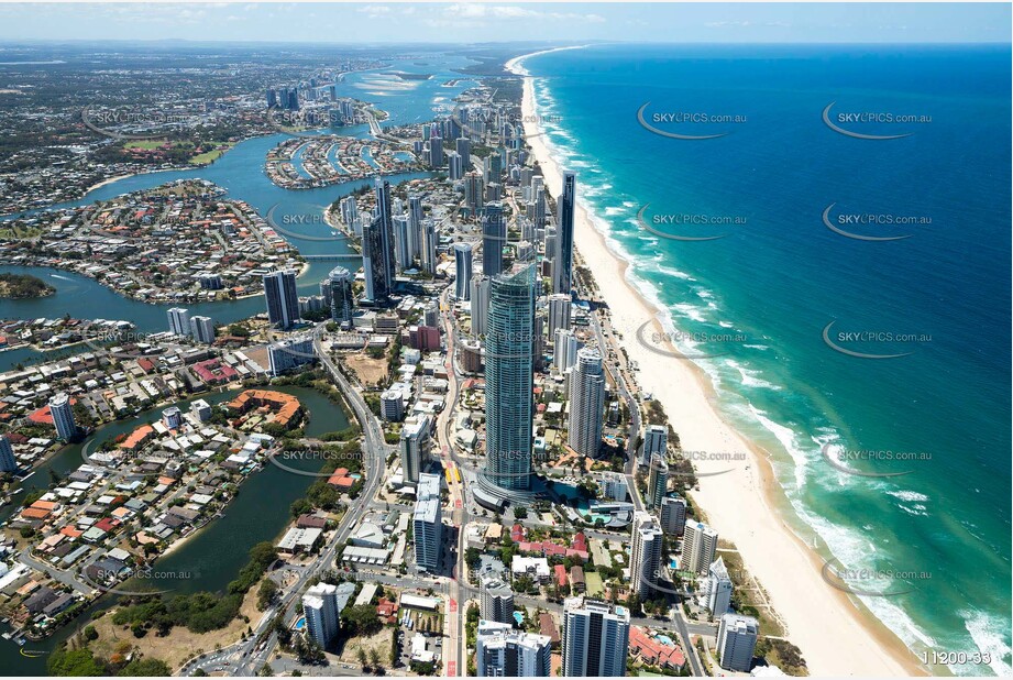 Sunbathing Surfers Paradise QLD Aerial Photography