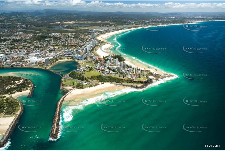 Aerial Photo Coolangatta & Point Danger QLD Aerial Photography