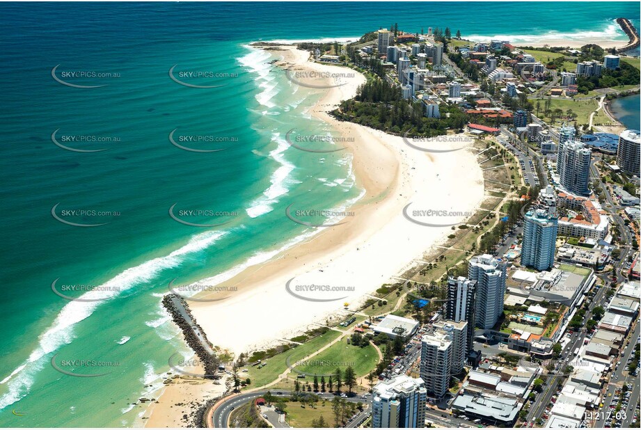 Aerial Photo Coolangatta & Point Danger QLD Aerial Photography