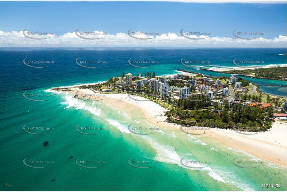 Aerial Photo Coolangatta & Point Danger QLD Aerial Photography