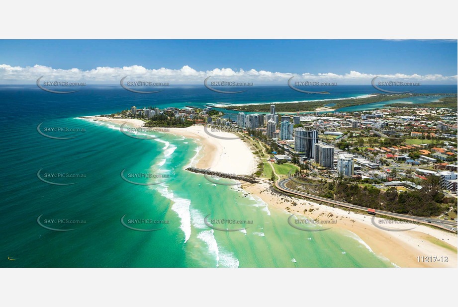 Aerial Photo Coolangatta & Point Danger QLD Aerial Photography