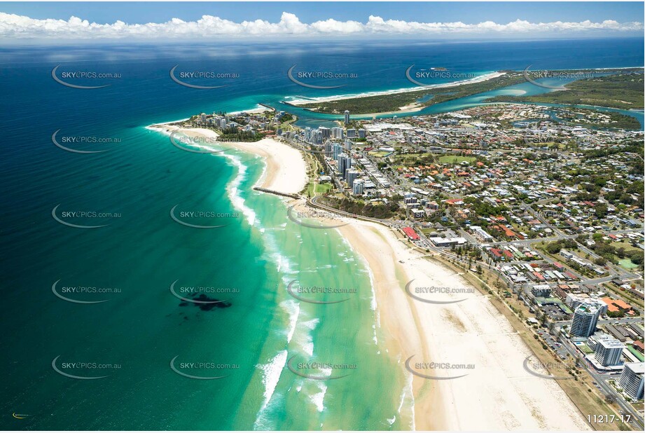 Aerial Photo Coolangatta & Point Danger QLD Aerial Photography