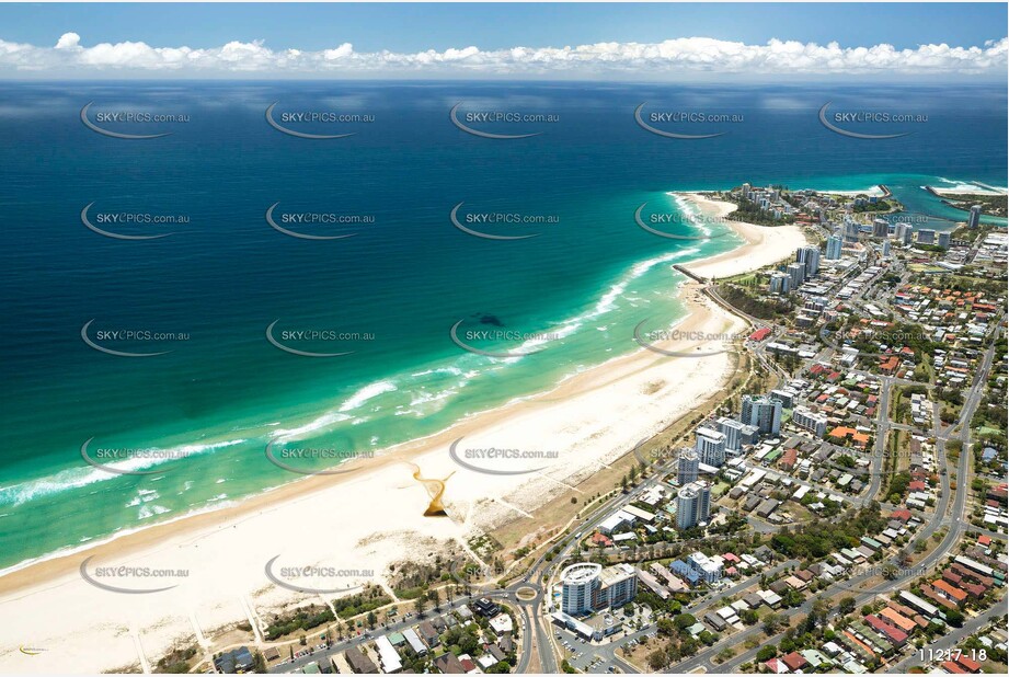 Aerial Photo Coolangatta & Point Danger QLD Aerial Photography