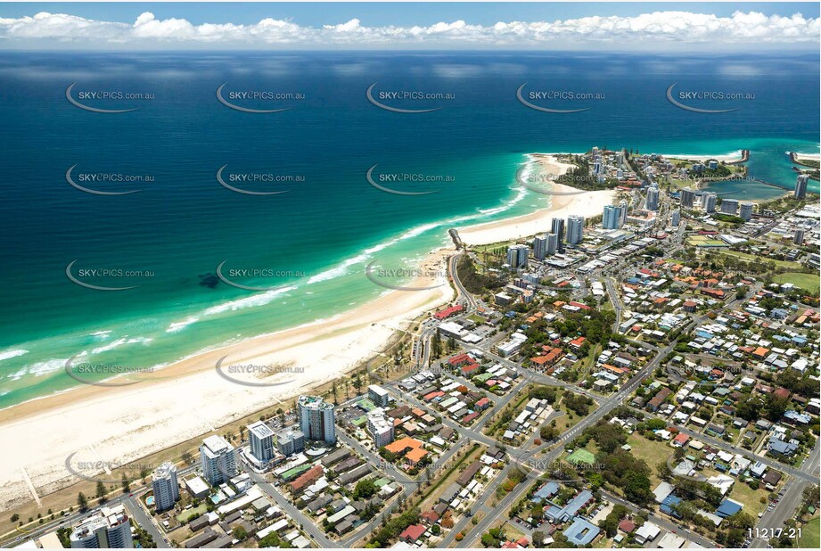 Aerial Photo Coolangatta & Point Danger QLD Aerial Photography