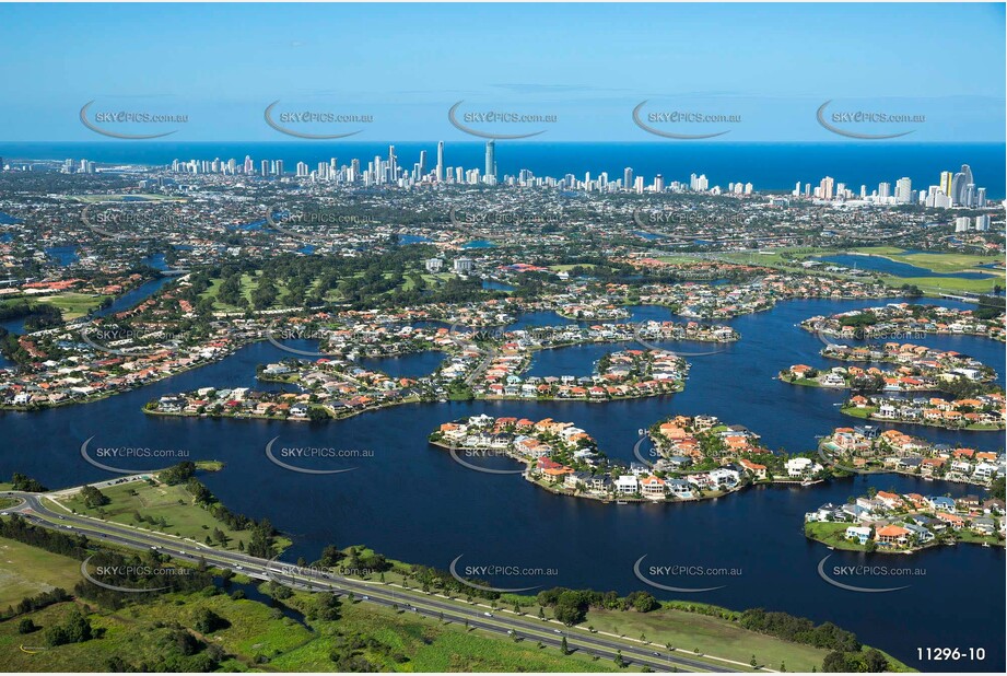 Aerial Photo Clear Island Waters QLD Aerial Photography