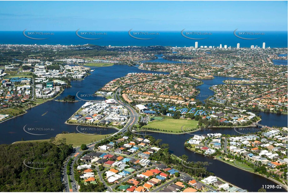 Aerial Photo Varsity Lakes QLD Aerial Photography