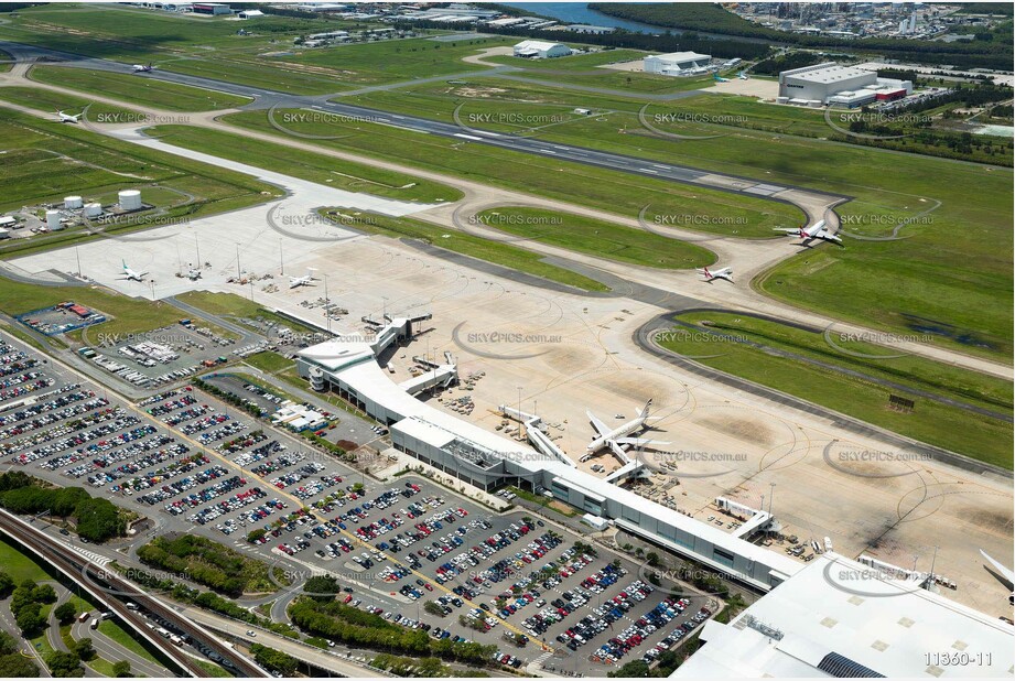 Runway Construction Brisbane Airport QLD Aerial Photography