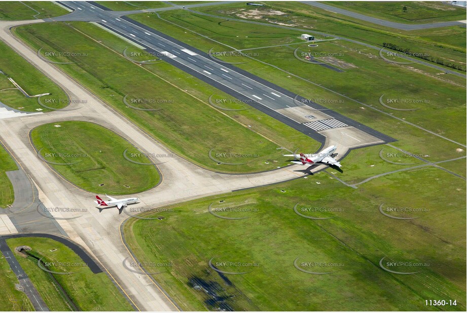 Runway Construction Brisbane Airport QLD Aerial Photography