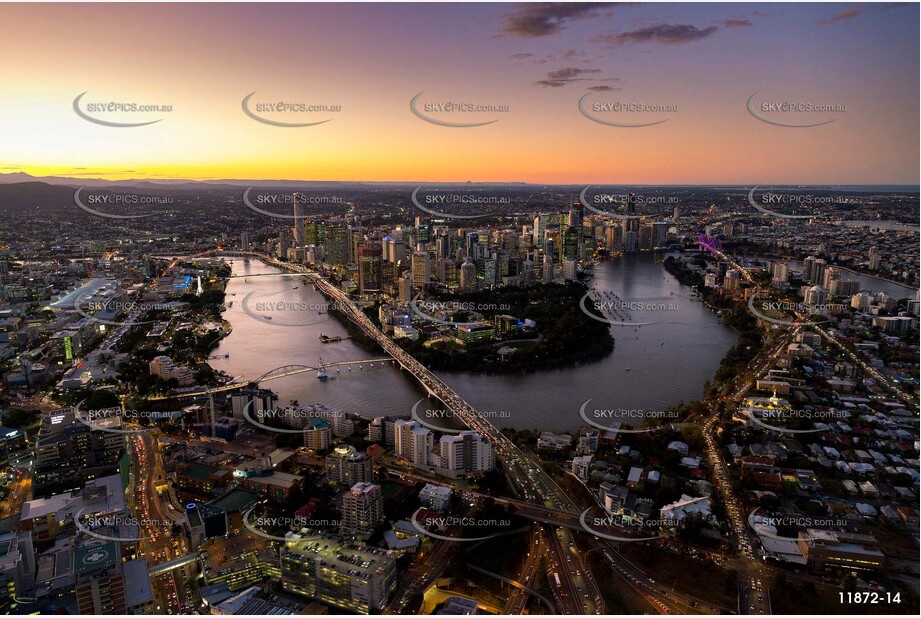 South Brisbane at Dusk QLD Aerial Photography