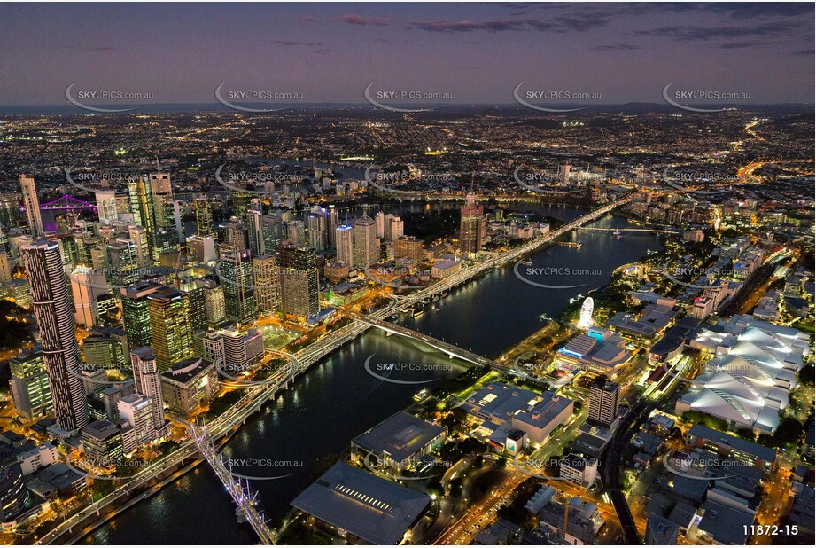 South Brisbane at Dusk QLD Aerial Photography