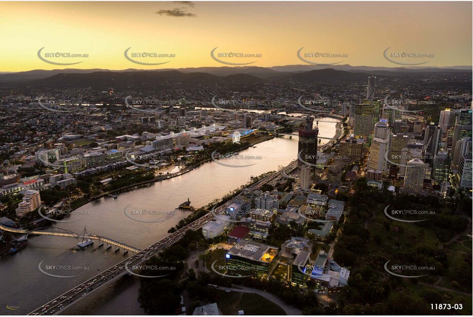 Brisbane at Last Light QLD Aerial Photography