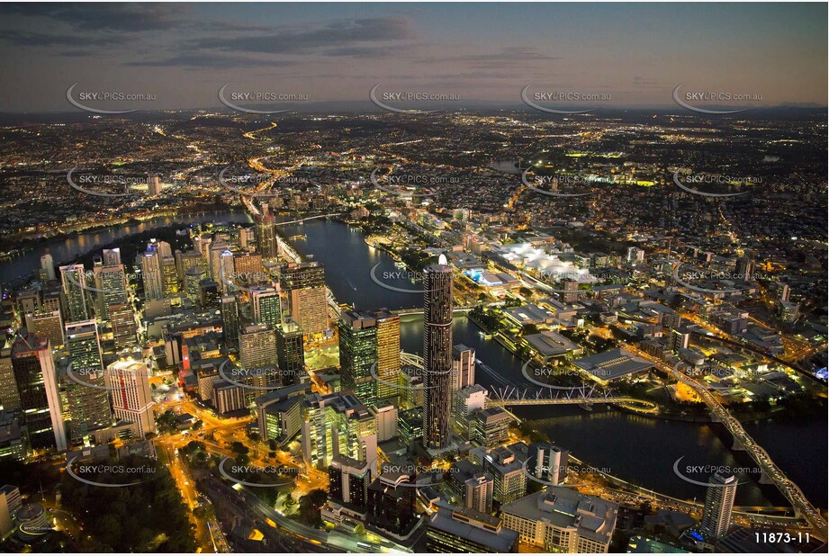 Brisbane at Last Light QLD Aerial Photography