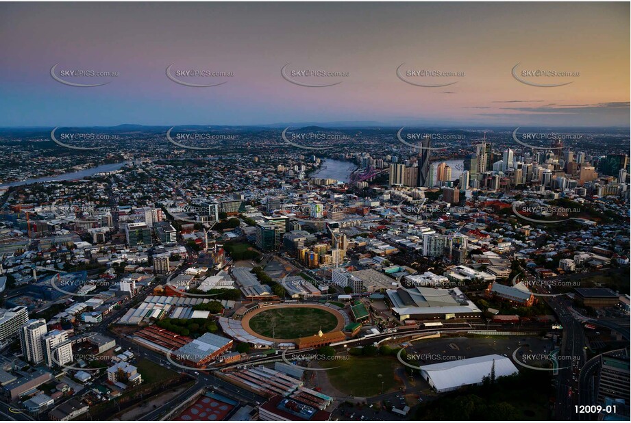 Brisbane Showgrounds At Dusk - Bowen Hills QLD QLD Aerial Photography