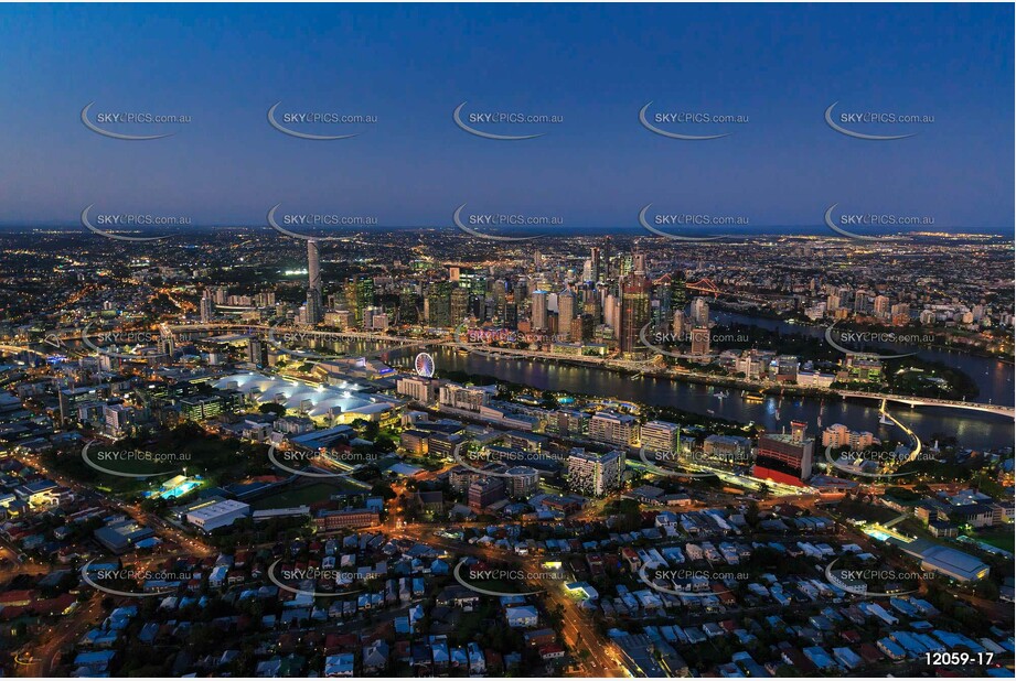 Highgate Hill at Last Light QLD Aerial Photography