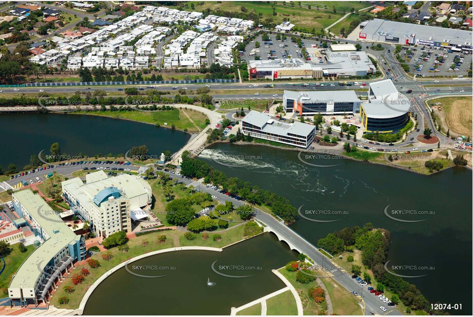 Lake Orr Tidal Weir - Varsity Lakes QLD Aerial Photography