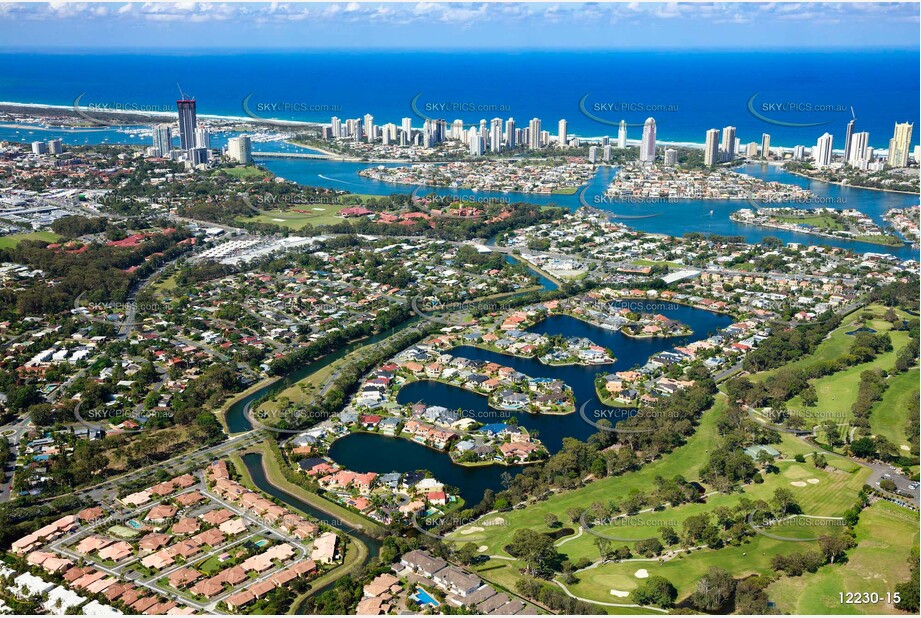 Surfers Waters Estate Southport Gold Coast QLD Aerial Photography