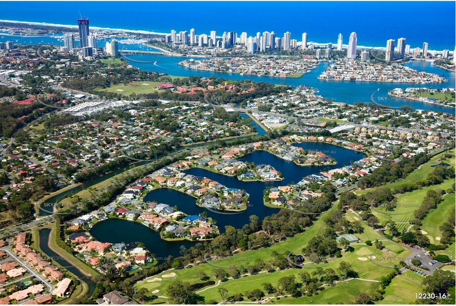 Surfers Waters Estate Southport Gold Coast QLD Aerial Photography