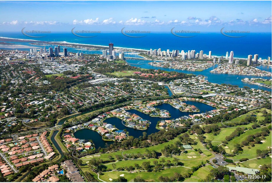 Surfers Waters Estate Southport Gold Coast QLD Aerial Photography