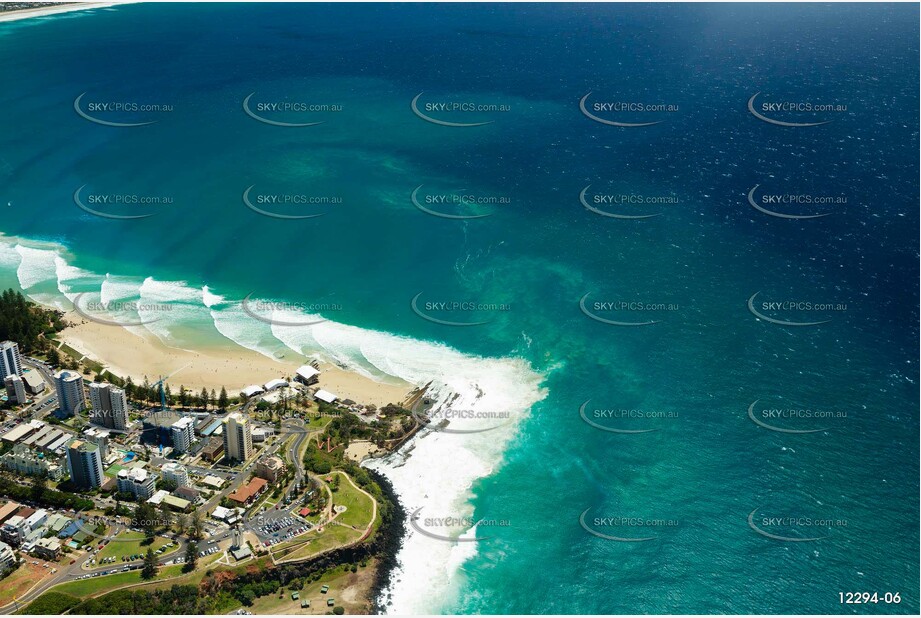 Cyclone Swells at Coolangatta QLD Aerial Photography