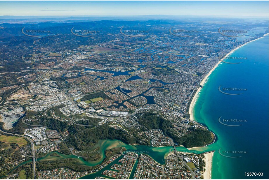 Burleigh Heads area from 7000ft QLD Aerial Photography