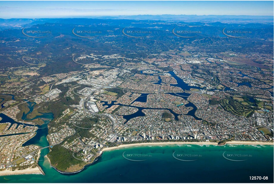 Burleigh Heads area from 7000ft QLD Aerial Photography