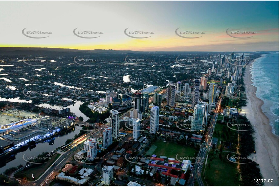 Broadbeach At Last Light QLD Aerial Photography