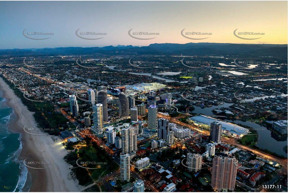 Broadbeach At Last Light QLD Aerial Photography