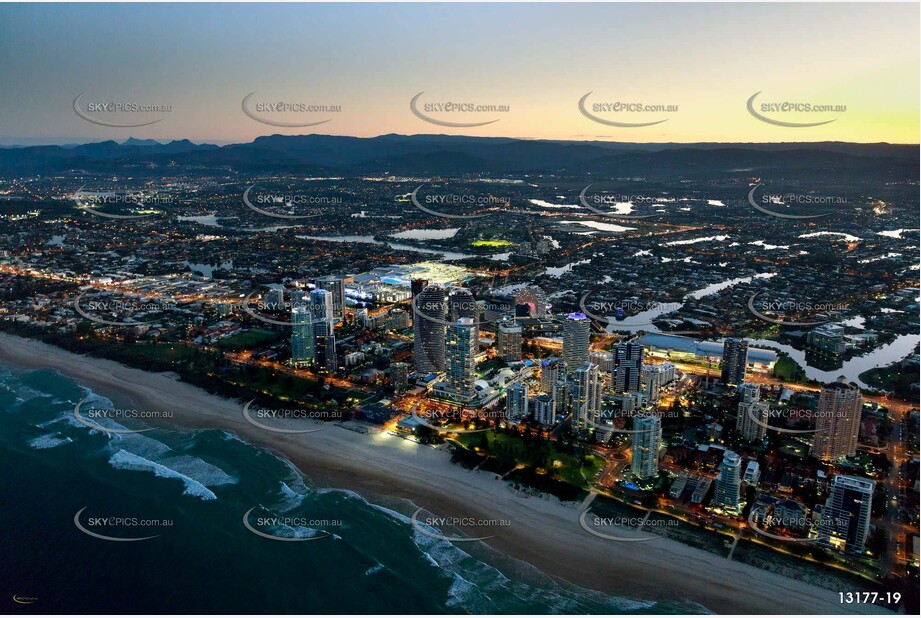 Broadbeach At Last Light QLD Aerial Photography