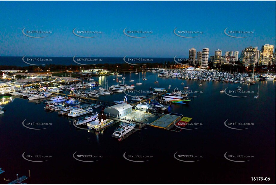 Marina Mirage at Last Light QLD Aerial Photography