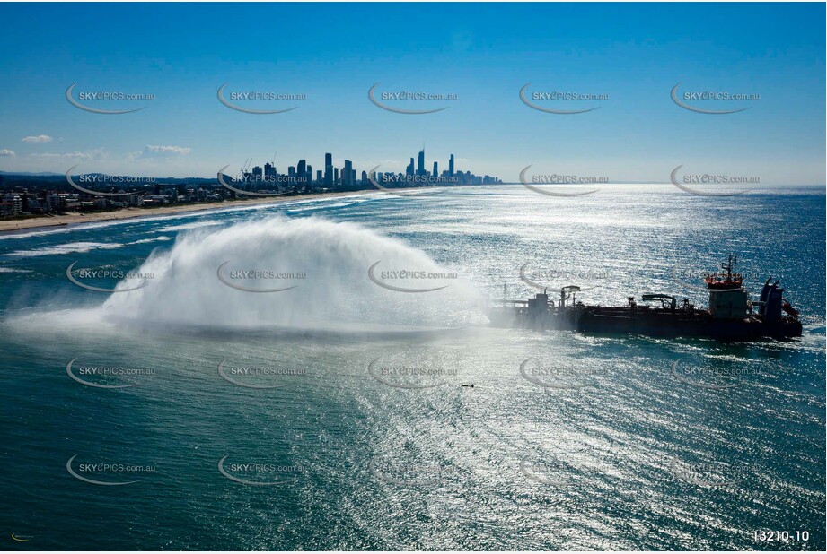 Balder R Rainbowing Sand at Miami Gold Coast QLD Aerial Photography