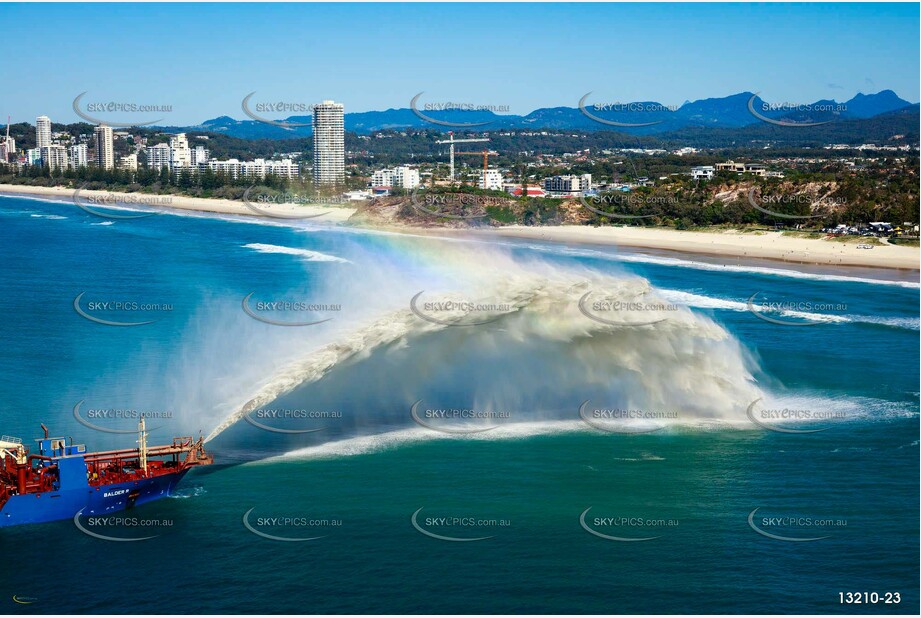 Balder R Rainbowing Sand at Miami Gold Coast QLD Aerial Photography