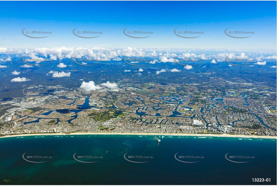 Mermaid Beach captured from 9000ft QLD Aerial Photography