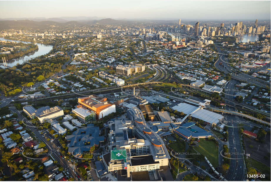 Sunrise Aerial Photo Woolloongabba QLD Aerial Photography